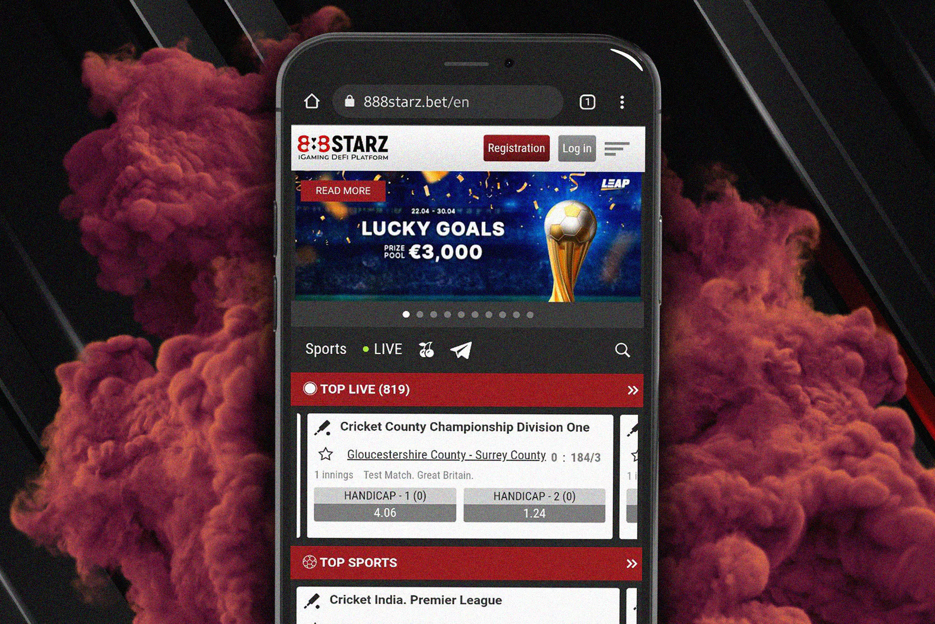 You can bet at 888starz in the mobile browser instaed of the app.