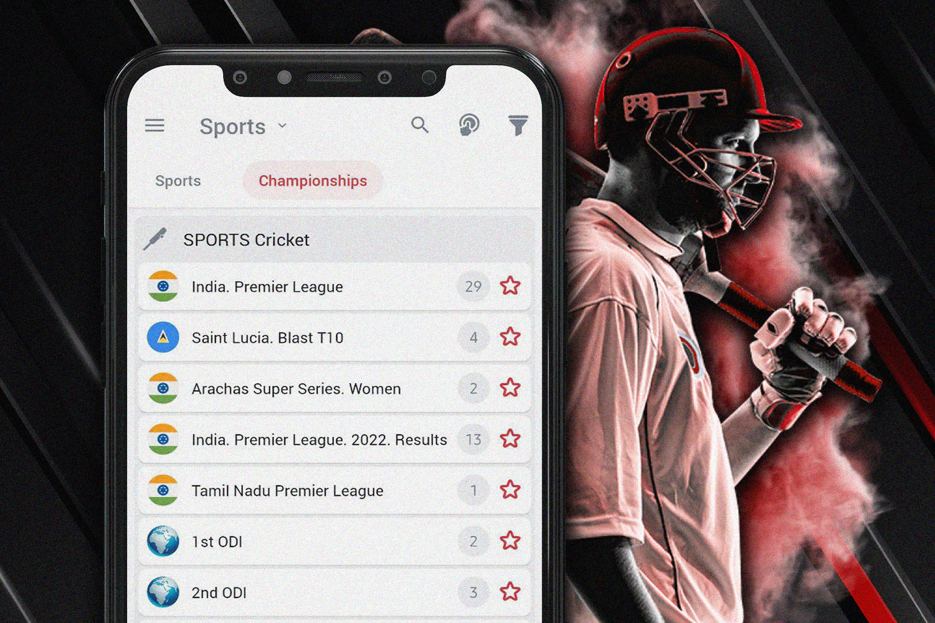 Cricket betting is more convenient in the 888starz app.