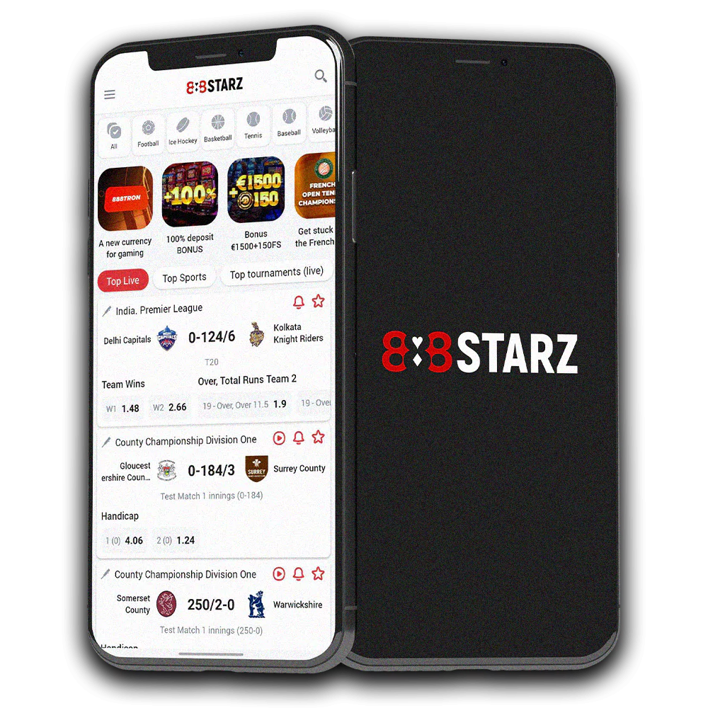 Download the 888starz app and bet via your mobile phone.