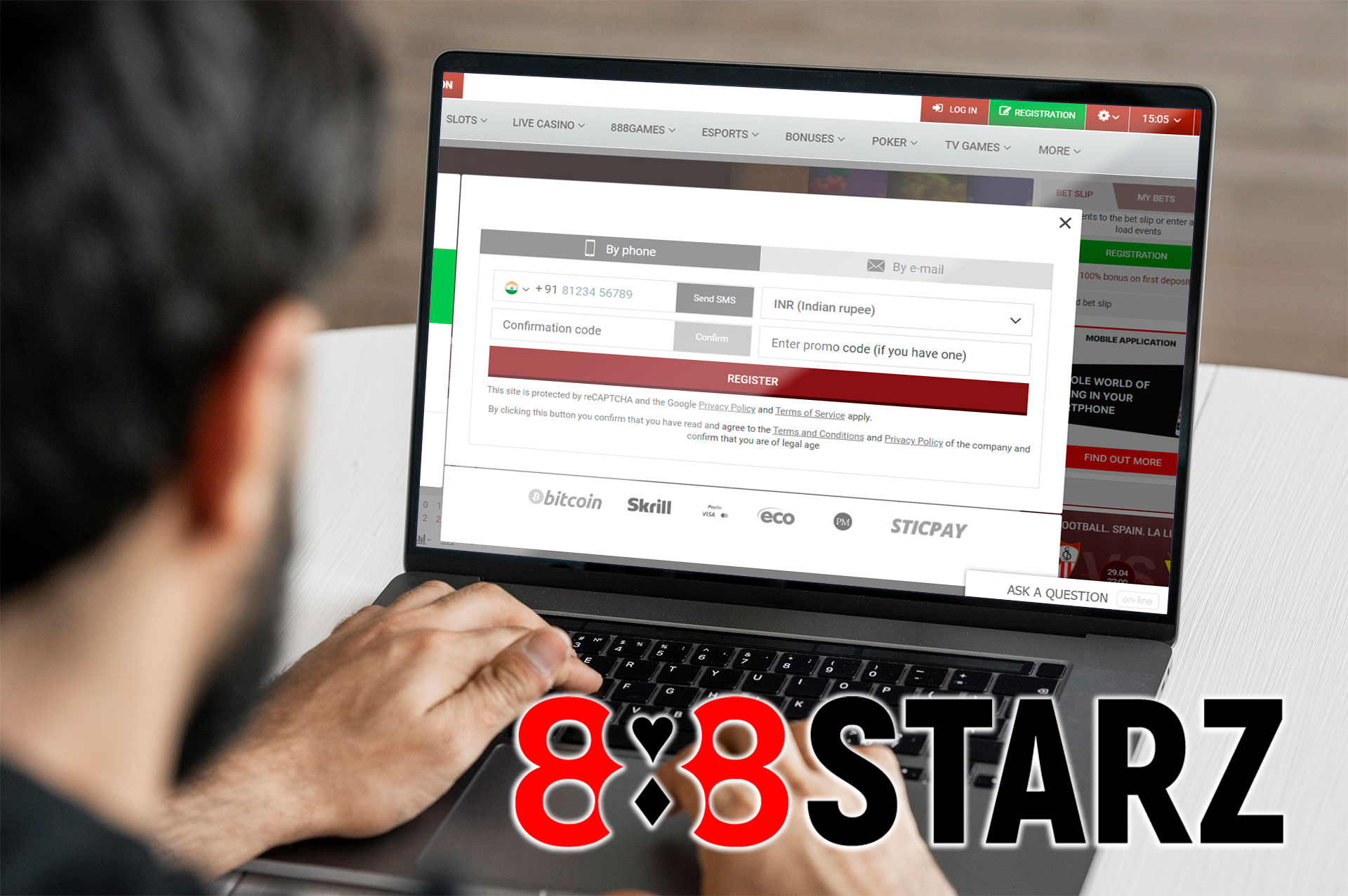 888starz के लिए साइन अप करें।