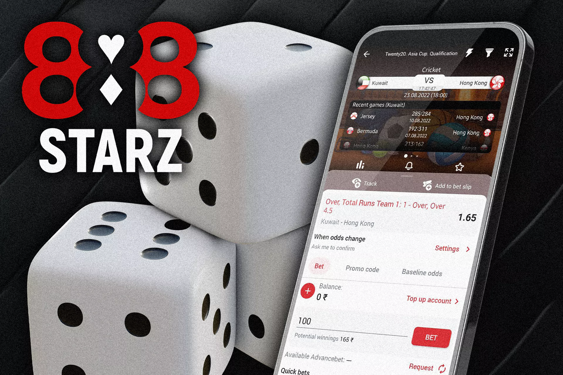 You can combine different types of bets in the 888starz app.