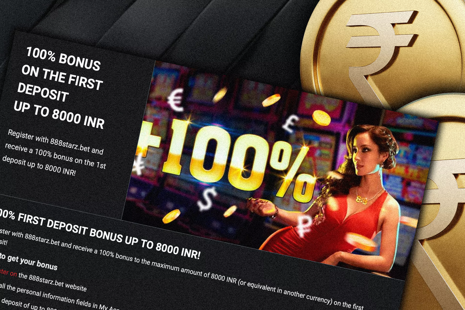 888Starz Welcome Bonus is available after making your first deposit.