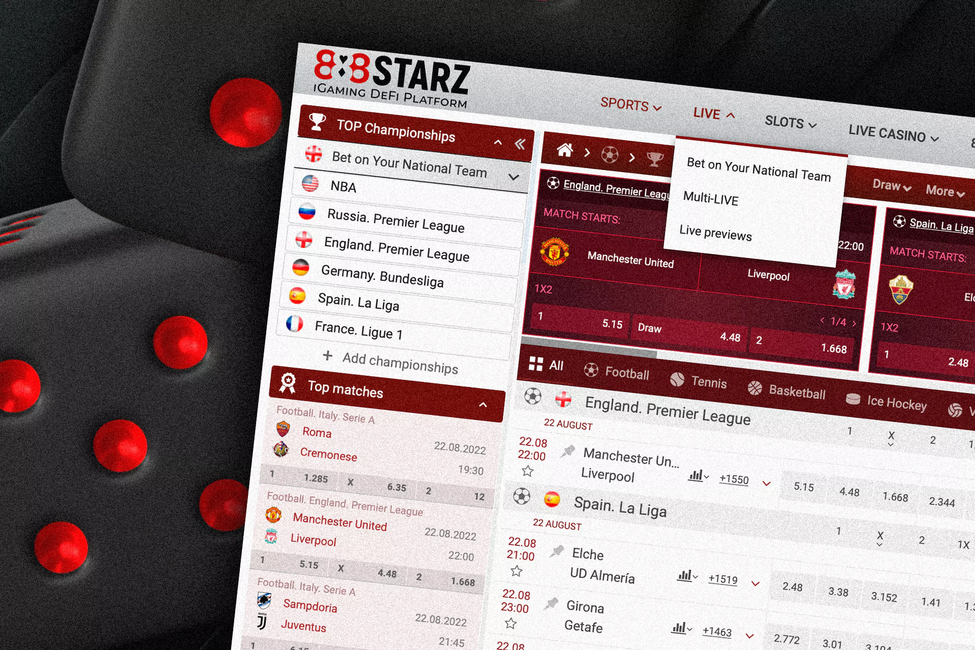 There are lots of betting options available for users of 888starz.